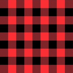 Buffalo plaid red and black 4x4