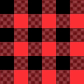 Buffalo plaid red and black 6x6