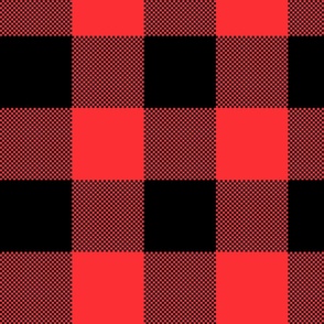 Buffalo plaid red and black 8x8