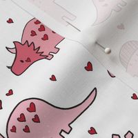 Medium Scale - Valentine Dino Pink White BG