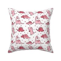 Medium Scale - Valentine Dino Pink White BG