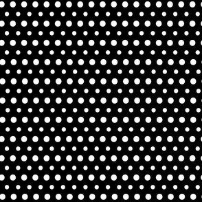 Polka dots on Black #000000