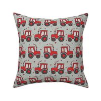 Medium Scale - Valentine Tractors Muted Red Grey BG