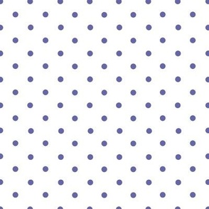 Polka Dots Periwinkle White