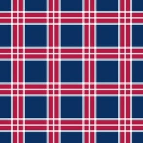 Old Glory Plaid Check Red White Blue