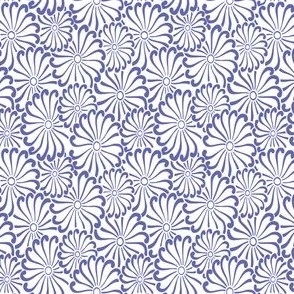 Periwinkle Blue Daisy White