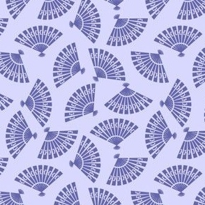 Hand Fans Periwinkle blue