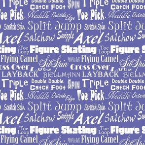Figure Skating Subway Print- Skating Terms- Very Peri