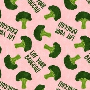 Eat Your Broccoli - pink - vegetable - LAD21