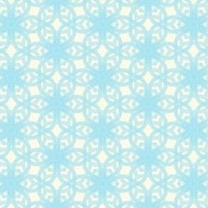 Vintage Blue Abstract Flowers
