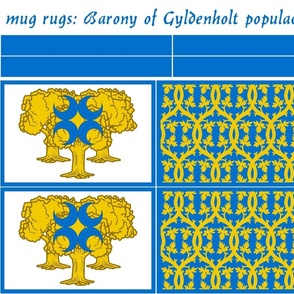 mug rugs: Barony of Gyldenholt (SCA) 