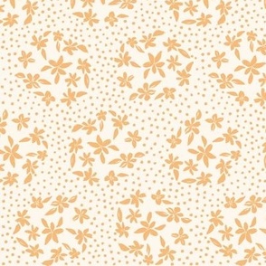 Floral Polka-Small Cream & Mandarin-Hufton-Studio
