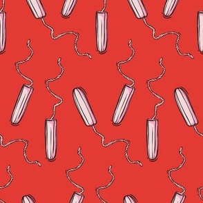 tampons red menstruation period funny pattern 