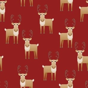 reindeer on red