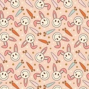  Happy Face Easter Bunny Vintage Pattern  Small Scale