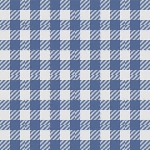 LARGE blue and cream check fabric - easter fabric, boys check, preppy check