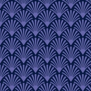 Art deco in Periwinkle on dark blue from sprin