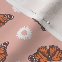 boho butterflies fabric - spring muted neutrals
