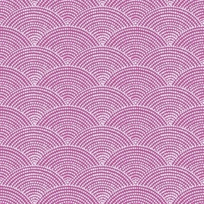 Pink violet and white scallop dot 