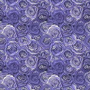 Periwinkle floral ranunculus roses