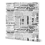 Old Print  And News Typography Pattern Smaller Scale