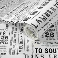 Old Print  And News Typography Pattern Smaller Scale