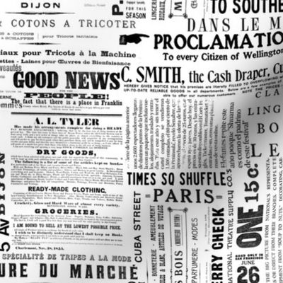 Old Print  And News Typography Pattern Smaller Scale