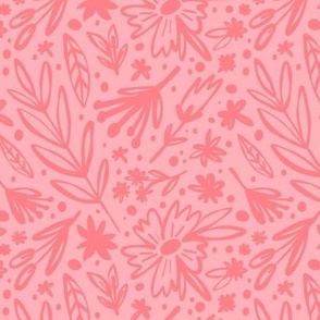 Doodle flowers - pink