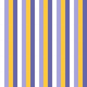 Veri Peri, lilac and yellow stripe with white stripe