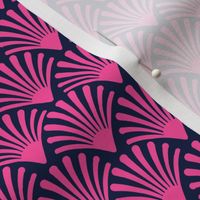 Fuchsia-pink-art-deco-or-dark-blue-shell-scallop-or-fan-pattern.fw