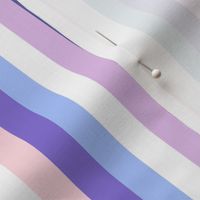 Lilac, purple, pink , lilac, teal blue and white stripe