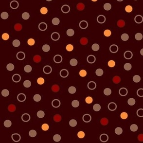 24" LARGE Retro Autumn Confetti Dots