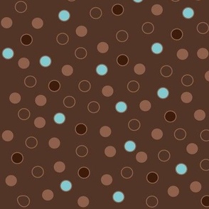 24" LARGE Retro Cocoa Confetti Dots