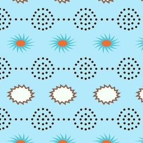 24" LARGE Retro COOL Mint Dot STRIPE