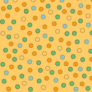 24" LARGE Retro Custard Confetti Dots