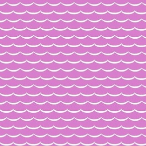 Violet and white scallop fabric or wallpaper
