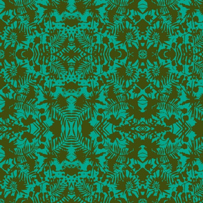 Jungle Damask turquoise