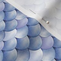 Periwinkle blue mermaid scales or fish scales in watercolor