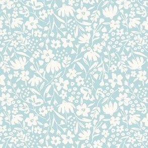 Spring Blooms - Cooling Blue Small Plain - Hufton Studio