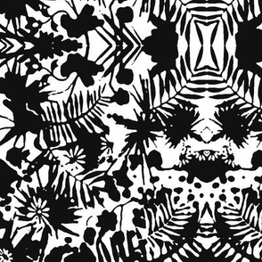 Jungle Damask black