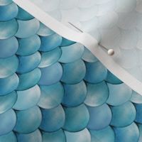 Blue fishscales or mermaid scales in watercolor 