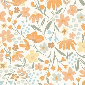 Spring Blooms - Medium Mandarin Multi Hufton Studio