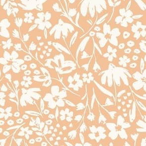 Spring Blooms - Soft Coral Medium Plain - Hufton Studio