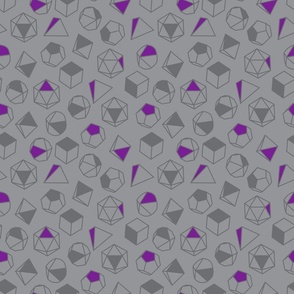Dice Pattern in Gray and Purple