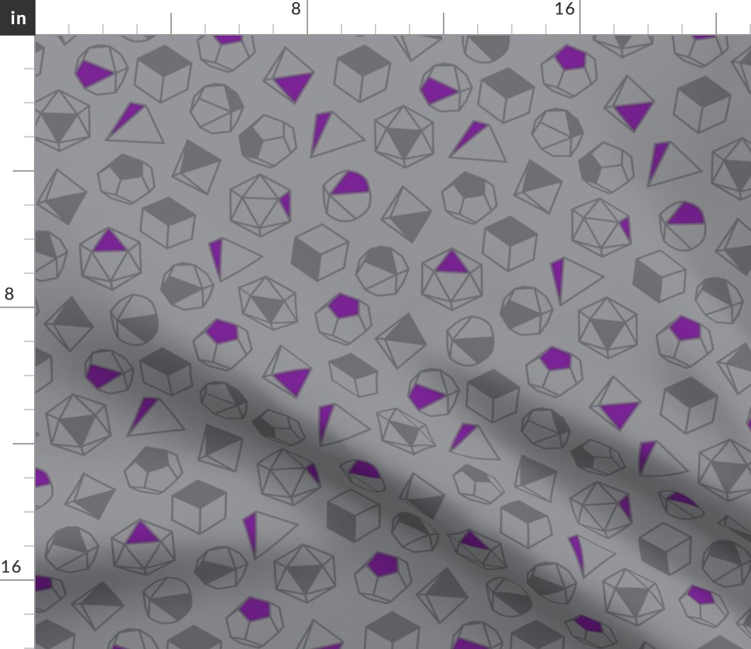 Dice Pattern in Gray and Purple