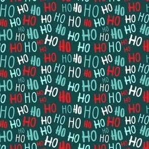 (small scale) ho ho ho -  Christmas Santa - teal - C21