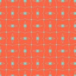 Fancy Atomic Tiles - Tangerine Background