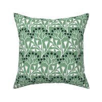 Vintage inspired flower pattern sage green