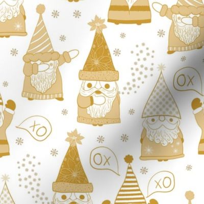 golden little Santa pattern