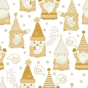 golden little Santa pattern